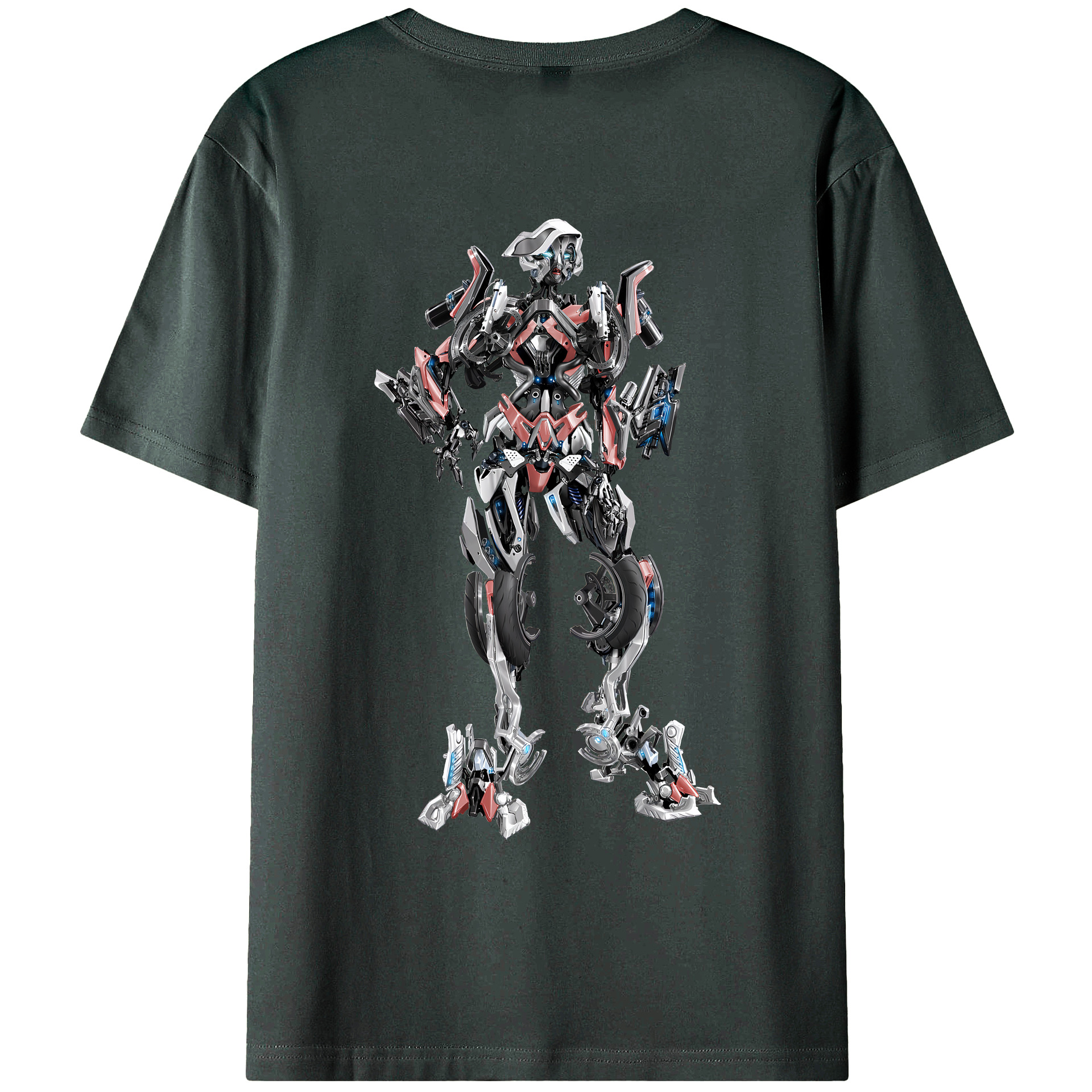 （画像用） Transformers トランスフォーマー 綿100％ メンズ半袖Tシャツ（バックプリント） 通気性